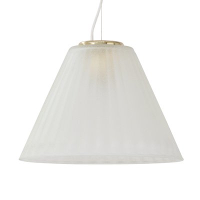 Italian Pendant Lamp in White Murano Acid Glass with Gold Powder, 1980s-MPO-1409134