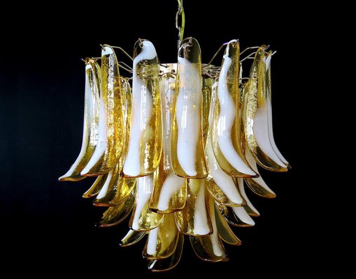 Italian Petal Murano Chandeliers in Mazzega Style, Set of 2-OVO-1235305