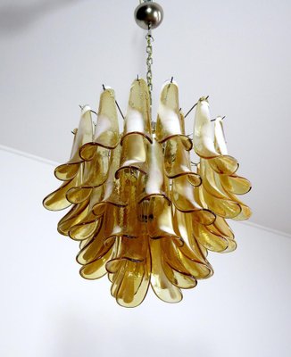 Italian Petal Murano Chandeliers in Mazzega Style, Set of 2-OVO-1235305