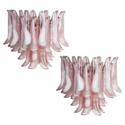 Italian Petals Chandelier in Pink and White Murano-OVO-1235225