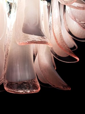 Italian Petals Chandelier in Pink and White Murano-OVO-1235225