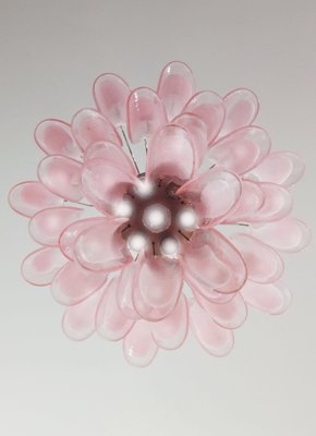 Italian Petals Chandelier in Pink and White Murano-OVO-1235225