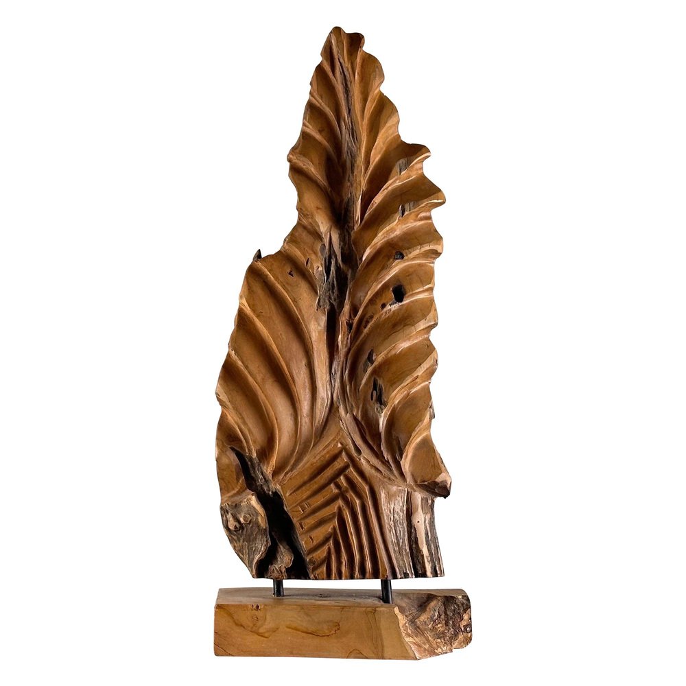 Italian Phytomorphic Abstract Sculpture in Natural Ash, 1960s