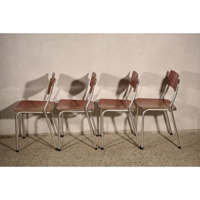 Italian Pink Formica & Aluminium Chair, 1950s-RAQ-739220