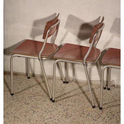 Italian Pink Formica & Aluminium Chair, 1950s-RAQ-739220