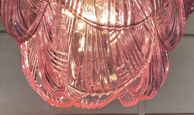 Italian Pink Shell Chandelier, Murano-OVO-1235322