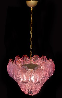 Italian Pink Shell Chandelier, Murano-OVO-1235322