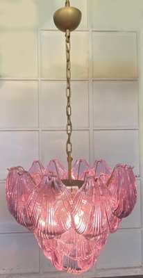 Italian Pink Shell Chandelier, Murano-OVO-1235322