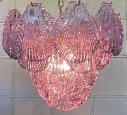 Italian Pink Shell Chandelier, Murano-OVO-1235322