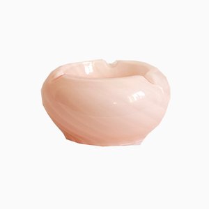 Italian Pink Swirl Murano Glass Caramella Ashtray / Vide Poche, 1970s-HUY-873581