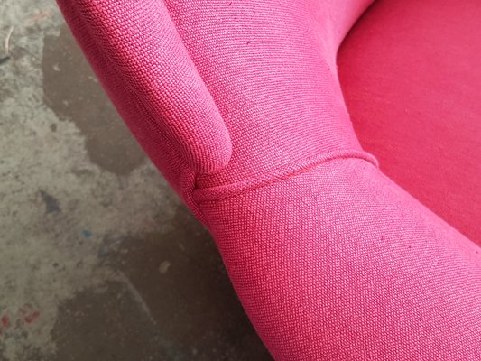 Italian Pink Upholstered Armchair, 1950s-RD-1754351