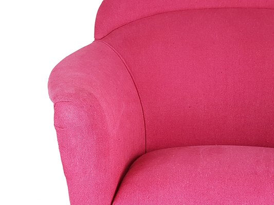 Italian Pink Upholstered Armchair, 1950s-RD-1754351