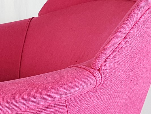 Italian Pink Upholstered Armchair, 1950s-RD-1754351