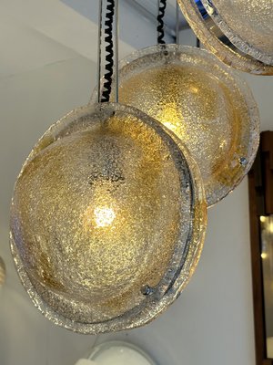 Italian Planetarium Chandelier Amber Murano Glass and Metal attributed to Veart, 1970s-FUE-2024546