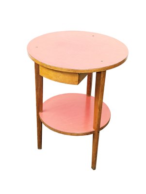 Italian Plastic Laminate and Wood Side Table, 1960s-RD-2034510