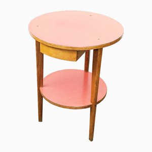 Italian Plastic Laminate and Wood Side Table, 1960s-RD-2034510