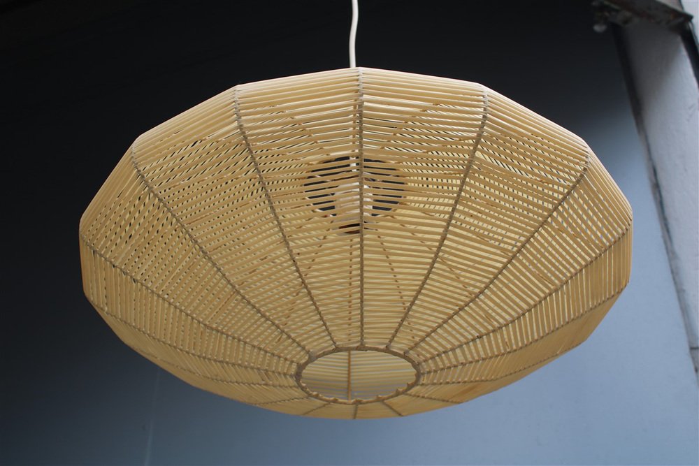 Italian Plastic UFO Ceiling Light, 1950s