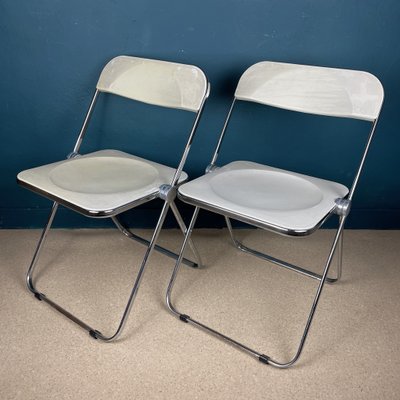 Italian Plia Folding Chairs by Giancarlo Piretti for Castelli, 1970s, Set of 2-WQC-1285309