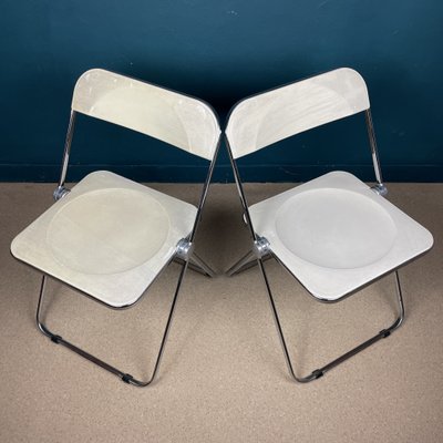 Italian Plia Folding Chairs by Giancarlo Piretti for Castelli, 1970s, Set of 2-WQC-1285309