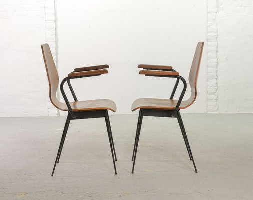 Italian Plywood Side Chairs by Carlo Ratti for Legni Curvati, 1950s, Set of 2-IXC-557431