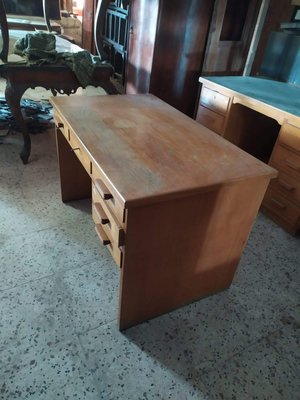 Italian Plywood Veneer Desk, 1950s-RAQ-655133