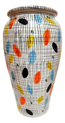 Italian Polychrome Ceramic Vase, 1970s-FIP-1133787