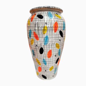 Italian Polychrome Ceramic Vase, 1970s-FIP-1133787