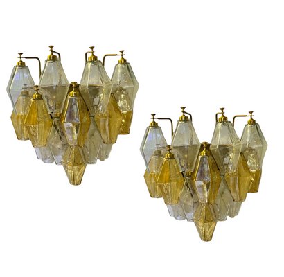 Italian Polygon Sconces in Murano Glass, Set of 2-JJC-1256446