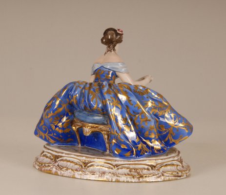 Italian Porcelain and Ceramic Figurine of Lady by Guido Cacciapuoti-GOE-1034618