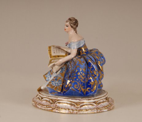 Italian Porcelain and Ceramic Figurine of Lady by Guido Cacciapuoti-GOE-1034618