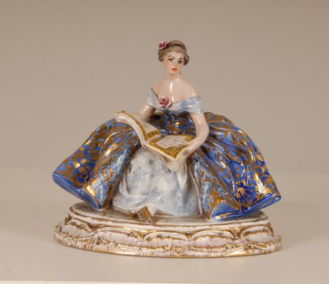 Italian Porcelain and Ceramic Figurine of Lady by Guido Cacciapuoti-GOE-1034618