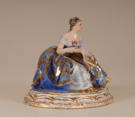 Italian Porcelain and Ceramic Figurine of Lady by Guido Cacciapuoti-GOE-1034618