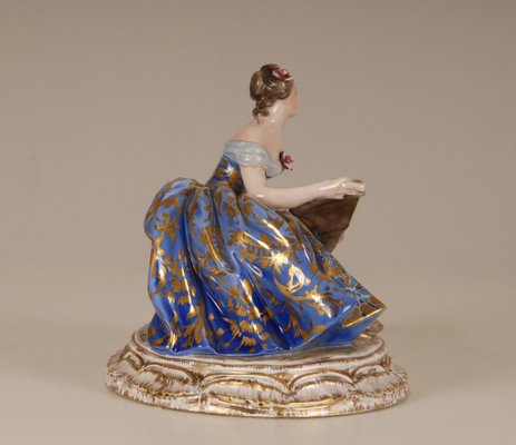 Italian Porcelain and Ceramic Figurine of Lady by Guido Cacciapuoti-GOE-1034618