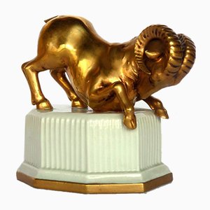 Italian Porcelain Aries Zodiac Statue by Carpiè for Capodimonte, 1960s-GKB-836512