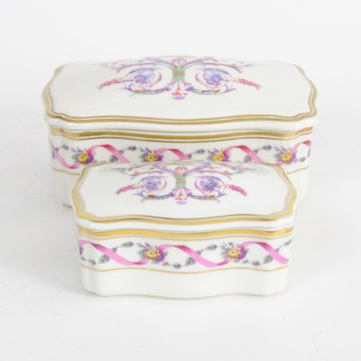 Italian Porcelain Boxes from Richard Ginori, 1960s, Set of 2-IXK-578563