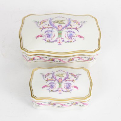 Italian Porcelain Boxes from Richard Ginori, 1960s, Set of 2-IXK-578563