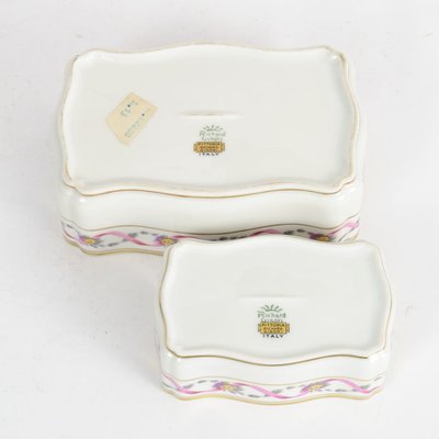 Italian Porcelain Boxes from Richard Ginori, 1960s, Set of 2-IXK-578563