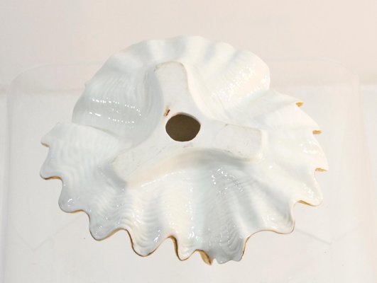 Italian Porcelain Clam Shell Bowl by Capo di Monte, 1960s-FO-589288