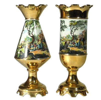 Italian Porcelain Vases from SSF, 1950s, Set of 2-GIW-592307