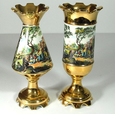 Italian Porcelain Vases from SSF, 1950s, Set of 2-GIW-592307