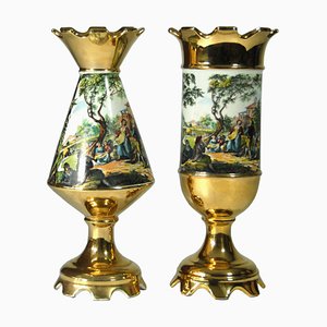 Italian Porcelain Vases from SSF, 1950s, Set of 2-GIW-592307