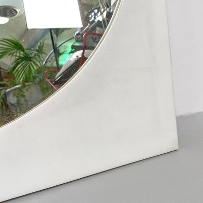 Italian Post Modern Round Shape Mirror With Square Plastic Frame, 1980s-GDD-1284757