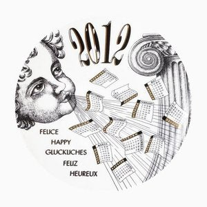 Italian Postmodern Ceramic Wall Calendar Plate by Fornasetti, 2012-GDD-1385088