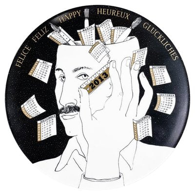 Italian Postmodern Ceramic Wall Calendar Plate by Fornasetti, 2013-GDD-1385090