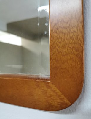 Italian Postmodern Cherry & Ground Glass Mirror, 1990s-ZST-831835