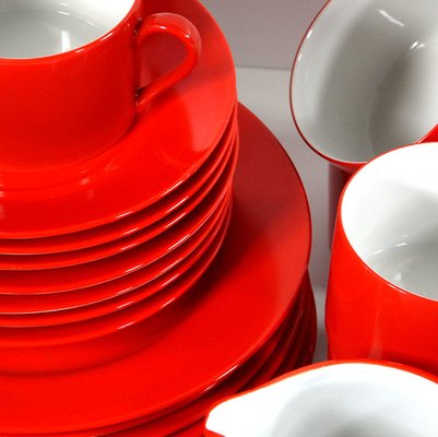 Italian Postmodern Porcelain Tea Set from E. Bergamin for Taitu, 1980s, Set of 9-GIW-1782073