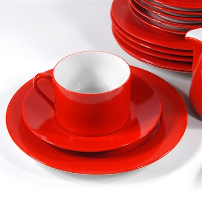 Italian Postmodern Porcelain Tea Set from E. Bergamin for Taitu, 1980s, Set of 9-GIW-1782073