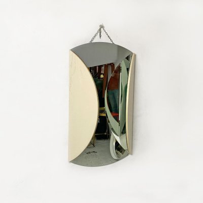 Italian Postmodern Round Wall Mirror with Hinged Side Doors, 1980s-GDD-1314388