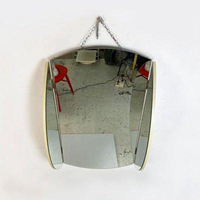 Italian Postmodern Round Wall Mirror with Hinged Side Doors, 1980s-GDD-1314388