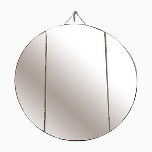 Italian Postmodern Round Wall Mirror with Hinged Side Doors, 1980s-GDD-1314388